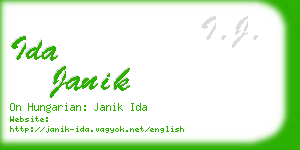 ida janik business card